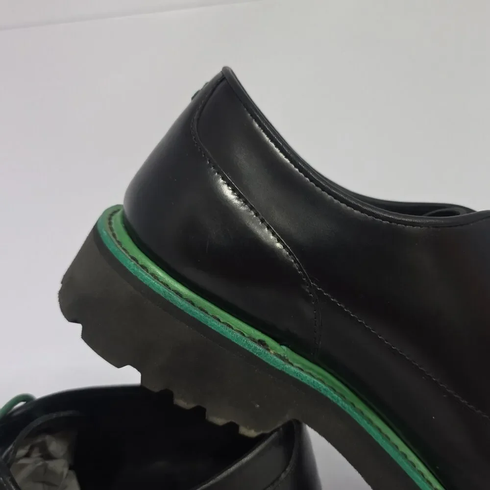 Dirk Bikkembergs Chunky Derby Shoe Goodyear Welt Mens Size 11 EU44 Black/Green